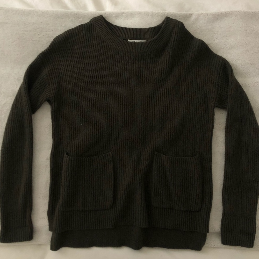 Madewell Ribbed Sweater with Front Pockets